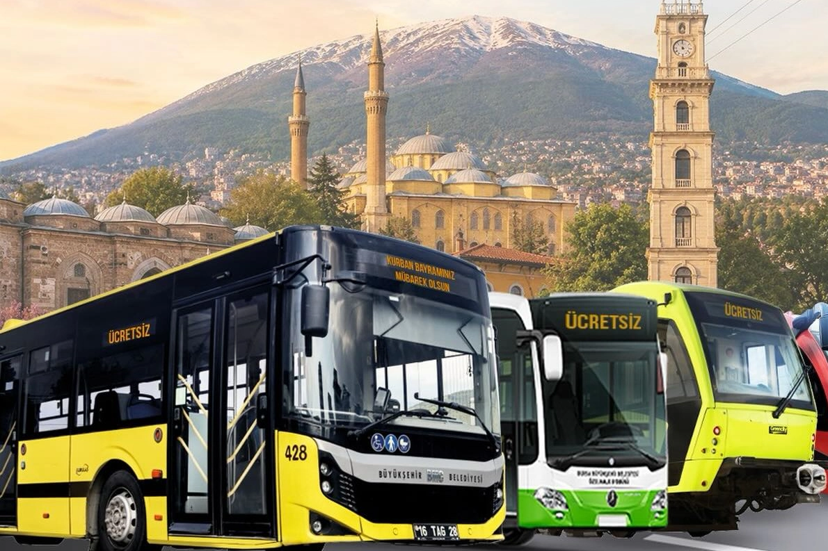 Bursa&rsquo;da bayramda ulaşım &uuml;cretsiz