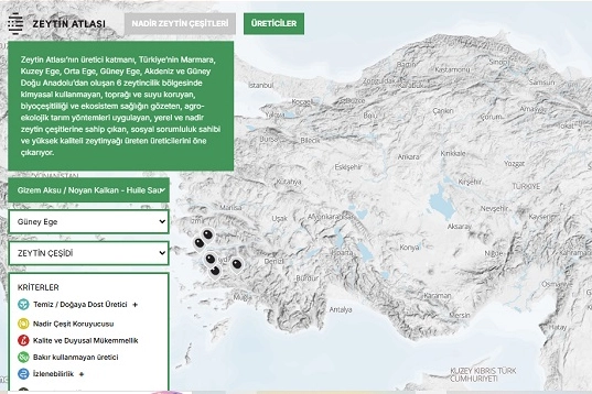 T&uuml;rkiye'nin "Zeytin Atlası" erişime a&ccedil;ıldı